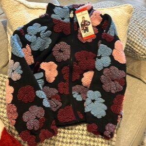 NWT Lucky Brand Youth Shearling Full Zip Jacket for Girl - (M - 10/12)